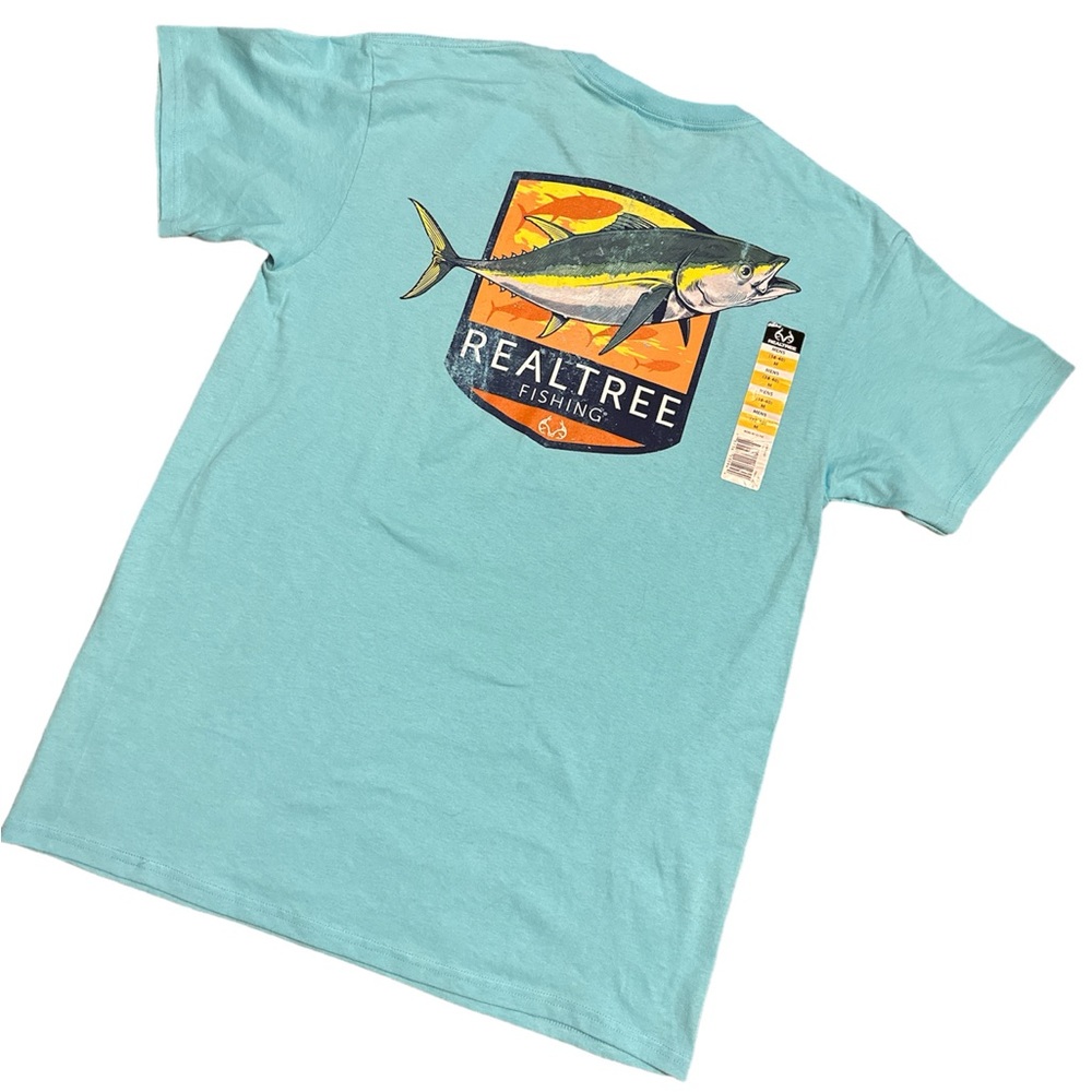 Reeltree Fishing Men’s Pool Blue T-Shirt NWT Fathers Day, Christmas, Birthday